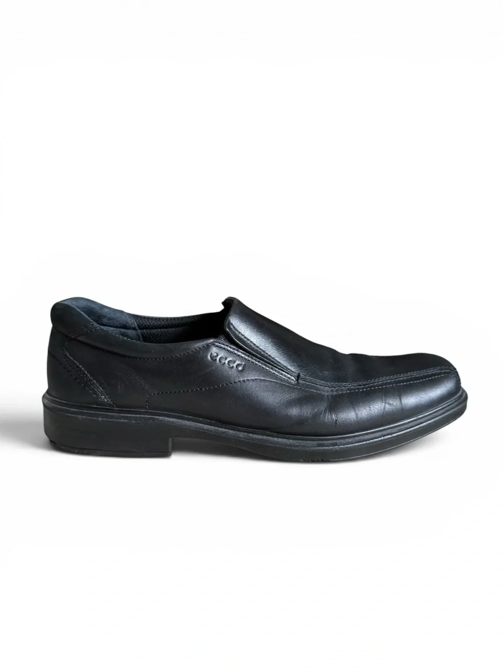 ECCO Black Leather Slip On Loafers Comfort Dress Shoes Men’s EU 47 (US 13)